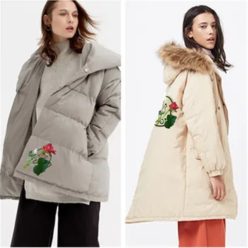 

Sew on Large Size Clothing Patches Fashion Towel Embroidery MK Badges Down Jacket Apparel Garment Bags T-shirt DIY