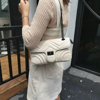 

Natural Cowhide Leather Bag Solid Color Messenger Bag Large Capacity Women Crossbody Bag Chain Shoulder Bag Women Handbag