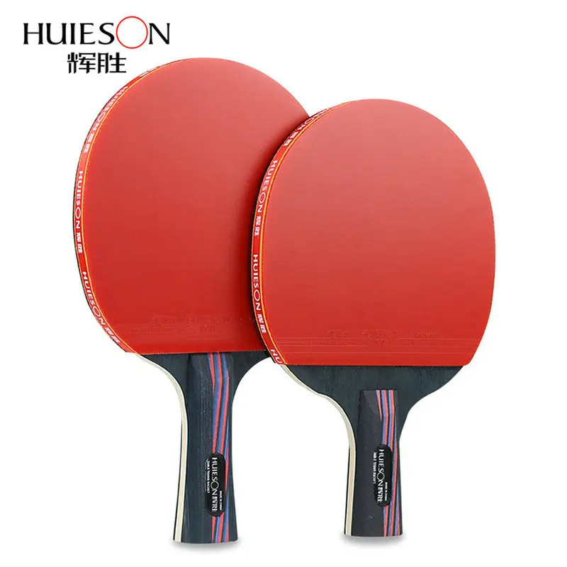 Carbon Fiber Table Tennis Racket Pimples-in Rubber Ping Pong Bat Paddle with Bag
