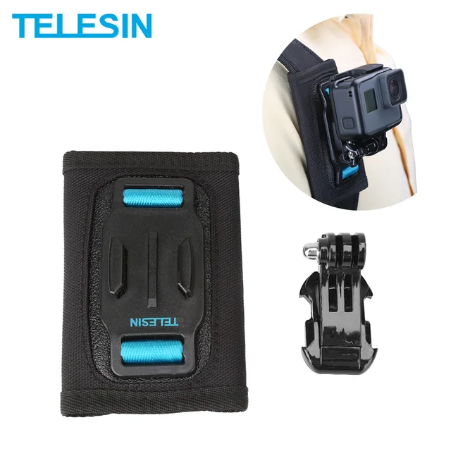 US $5.99 TELESIN Backpack Strap Bracket Mount for GoPro Hero 8 7 6 5 4 3 for SJCAM EKEN DJI Osmo Action Came