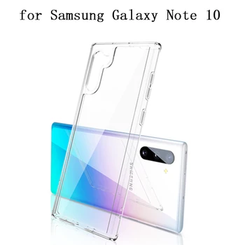 

Clear Tempered Glass Back Skin Shell for Samsung Galaxy Note 10 Case Soft Bumper for Galaxy Note10 Funda Cover Shield Protective