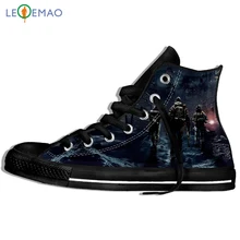 Изготовленный на заказ логотип печати изображения кроссовки MaleDesign уникальный близнецов Assassin Для мужчин в стиле «хип-хоп» с принтом в виде уличная Для мужчин парусиновая обувь; Zapatos De Mujer; большие размеры