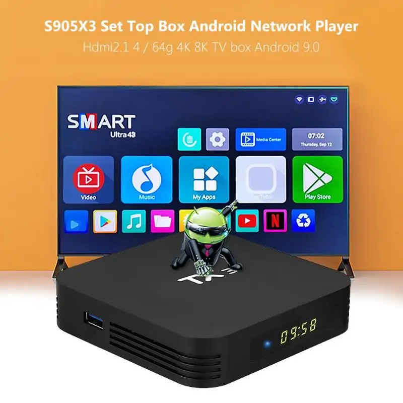 Tanix TX3 S905X3 Smart tv Box 4K 8K HDMI2.1 4G+ 32G 4G+ 64G медиаплеер для Android 9,0 WiFi телеприставка