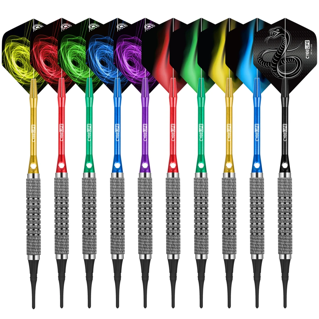 

CyeeLife 14g Soft darts tip Aluminum rod Plastic darts tip High quality professional Family bar entertainment games ​, 3PCS