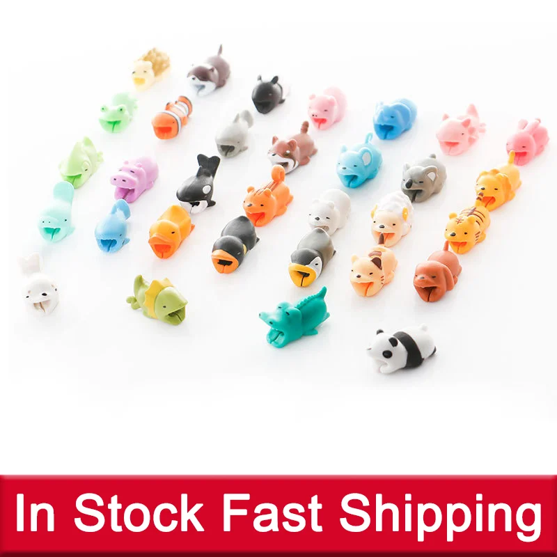 1 шт. протектор кабеля в виде животного милый мультяшный чехол защитный