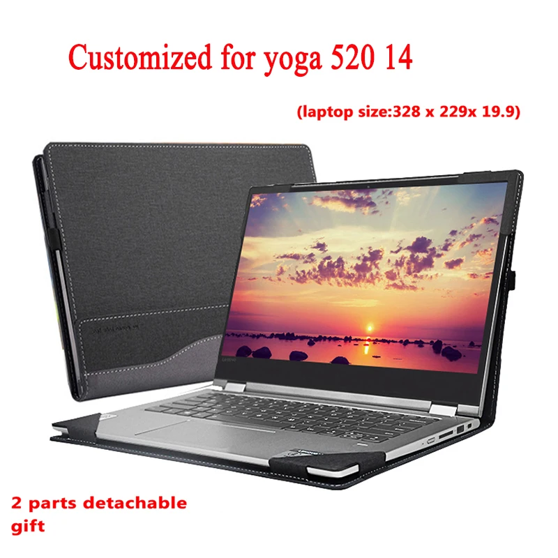 Чехол для lenovo Yoga 520, 14 дюймов, 520-14, 520-14IKB Flex 5, 14IKB, съемный чехол для ноутбука, Индивидуальная сумка, ручка, подарок