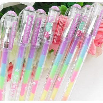 

6 Color in 1 Gel Pens For Office Student Ink Pen Chalk Pen Xmas Gift GY88