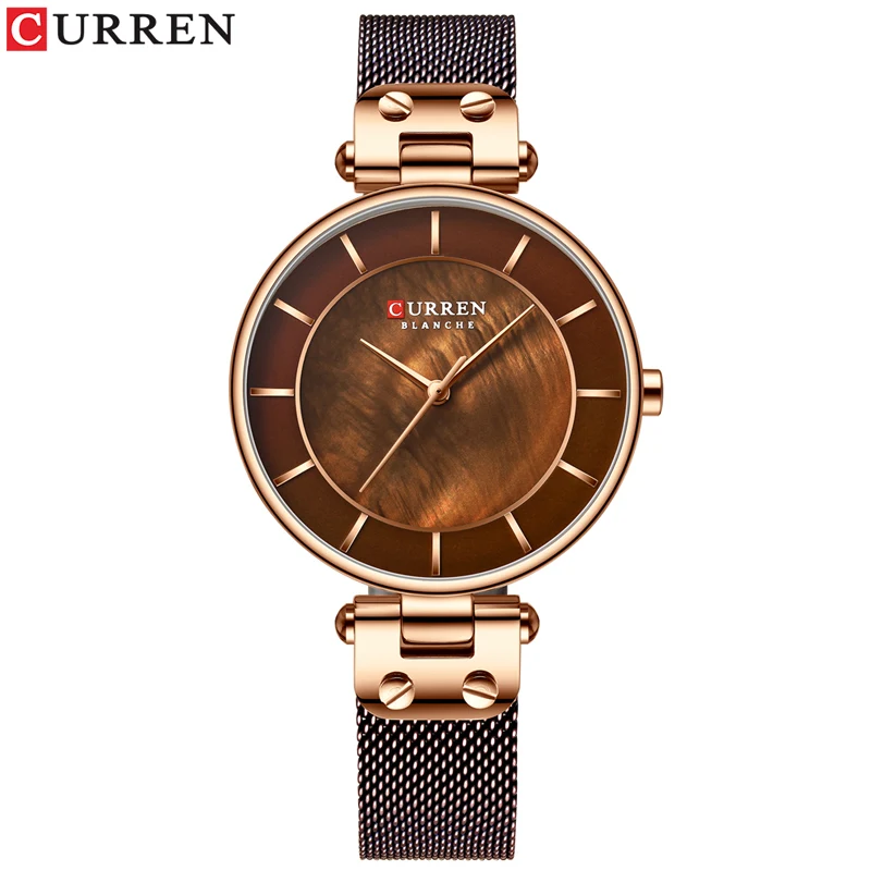 Relojes Para Mujer CURREN брендовые роскошные женские часы модные женские часы повседневные кварцевые наручные часы женские часы 9056
