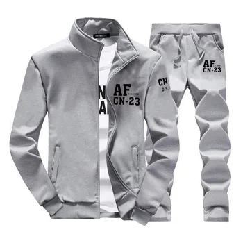 

Casual Tracksuit Two Pieces Set Men Zipper Sweatshirts Men Set Pants Suits Long Sleeved Male Clothing and Pants Male Sportswear