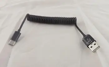 

1pcs USB 3.1 C Type Male To 2.0 A Male Spiral Coiled Data Sync Adapter Cable 1M/3m White/Black