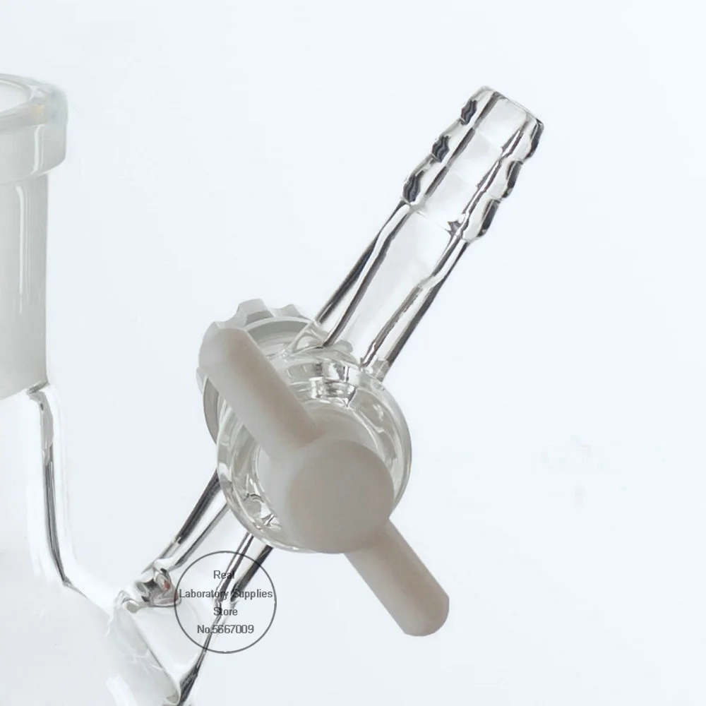 1PC Lab Glass 10/25/50/100/250ml Grinding mouth Reaction Flask, schlenk tube with PTFE piston