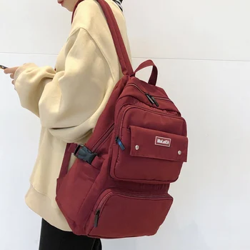 

Student Nylon Cute Backpack Waterproof Women School Bag Teenage Girl Harajuku Backpack Kawaii Female Fashion Bag Luxury Lady New