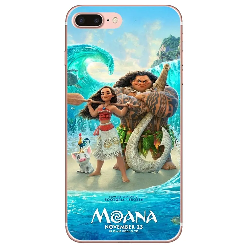 mobile phone pouch Silicone Phone Shell Case Waialik Moana Princess For iPhone 10 11 12 13 Mini Pro 4S 5S SE 5C 6 6S 7 8 X XR XS Plus Max 2020 arm pouch for phone Cases & Covers