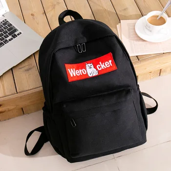 

New Business Casual Ladies Embroidery Backpack Men's Fashion Trend Travel Computer Bag Simple and Practical Student Bag