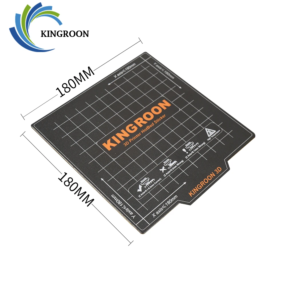 Pces Kingroon Impressora Hotbed Adesivo Flexível Folha Magnética 180*180mm Impressão Construir Remoção Superfície Plataforma Cama Aquecida 2 Kp3s 3d - Imagem 2