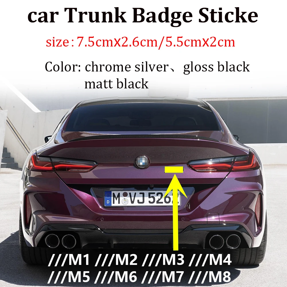 3D ABS для BMW M M1 M2 M3 M4 M5 M6 M7 M8 логотип Задняя эмблема Автомобильный багажник Стайлинг