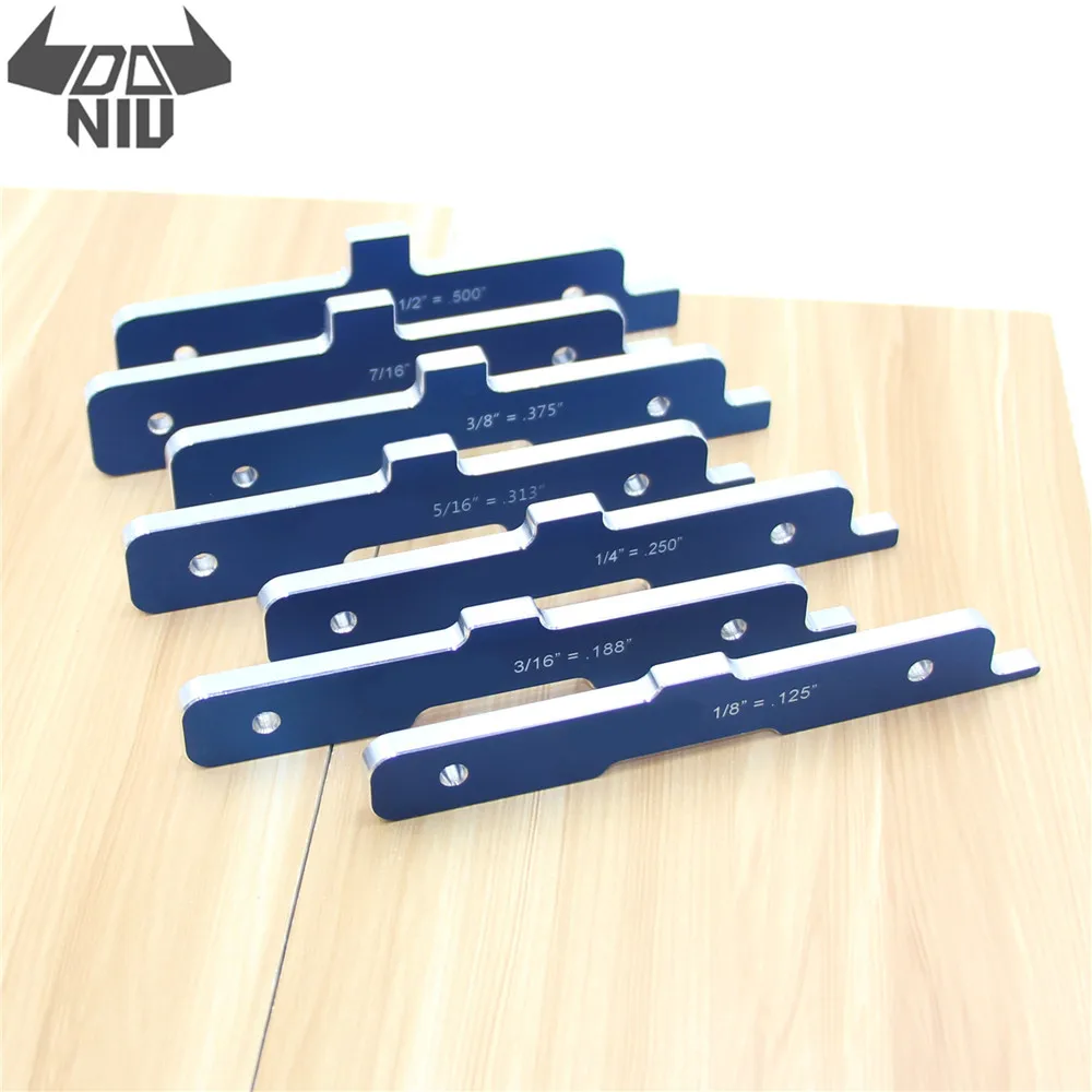 

DANIU 7Pcs Aluminum Alloy Router Table Set Up Bars Woodworking Depth Test Distance Set Up Bars For Table Saw Router Table Shaper