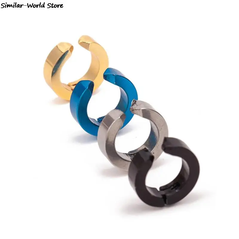 1 pcs Man Titanium Steel Earrings Ear Clip Ears Buckle Women Earrings Jewelry Ear clip without pierced ears