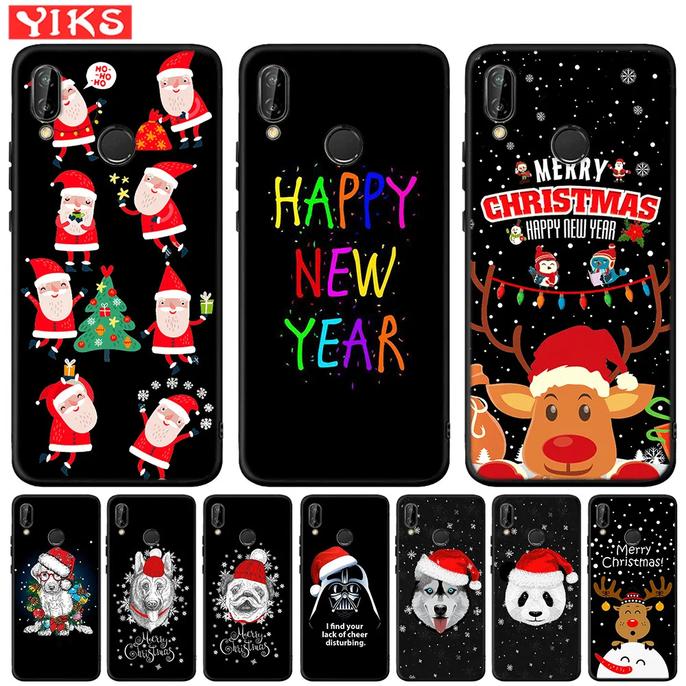 Lovely Cartoon ChristmasSilicone Phone Case For Huawei Mate10 20 Lite Pro P8 P9 P10 P20 P30 P Smart 2019 | Мобильные телефоны и