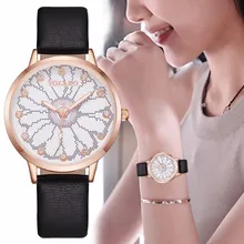 

Leather Ladies Watch Rhinestone Horloges Vrouwen Crystal Band Fashion Women Bracelet Wristwatch Luminous Casual Montre Femme