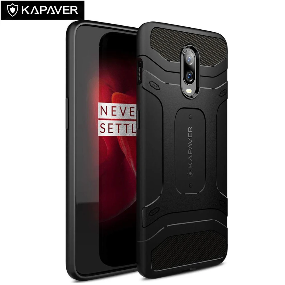 

KAPAVER Luxury Official Silicone Phone Case For OnePlus 6T case One Plus 6T Case protection Armo Back Cover Resistant funda