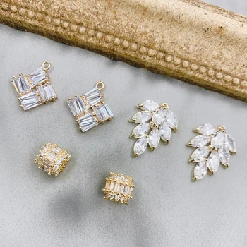 

HAOSAW 4Pcs/Lot Choose/Earring Jewelry/CZ Stone/Multi Designs/Charms/Hand Made/Pendant/DIY Making/Decoration/Jewelry Findings