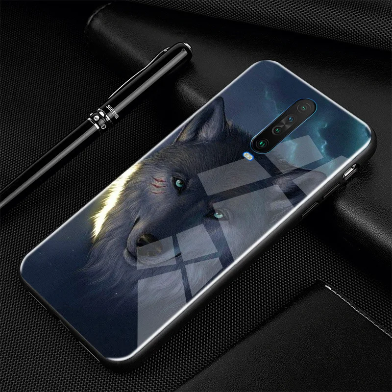 02 Для Xiaomi Redmi K30 чехол PC Пластиковый стеклянный чехол для телефона черный ТПУ бампер чехол для Xiaomi Redmi K30 чехол Redmi K30 K 30 Pro 5G - Цвет: 02