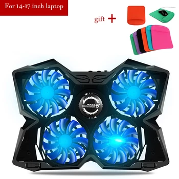 

Laptop cooler laptop cooling pad laptop gaming cooler bracket with four fans and 2 USB ports for 14-17 inch laptops