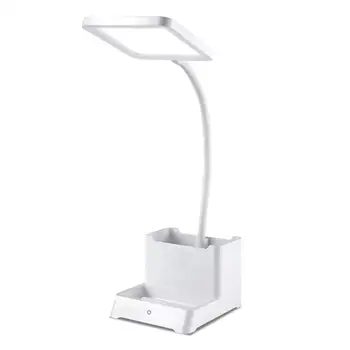 

5W 32 LED Table Lamp Stepless Dimmable Bendable Eye Protect Lamp with Pen Holder Short Press Switch with Brightness Memory