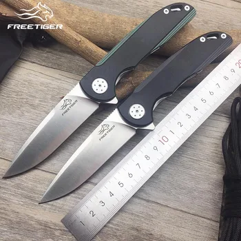 

FREETIGER Folding Knife FT901 with D2 Blade G10 Handle Ball Bearing Survival Hunting Camping Portable Tactical EDC Tool Knives