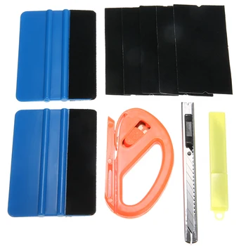 

19Pcs Carbon Fiber Vinyl Wrap Film Squeegee Scraper Car Sticker Install Kit Cutter Knife Car Styling Accessories