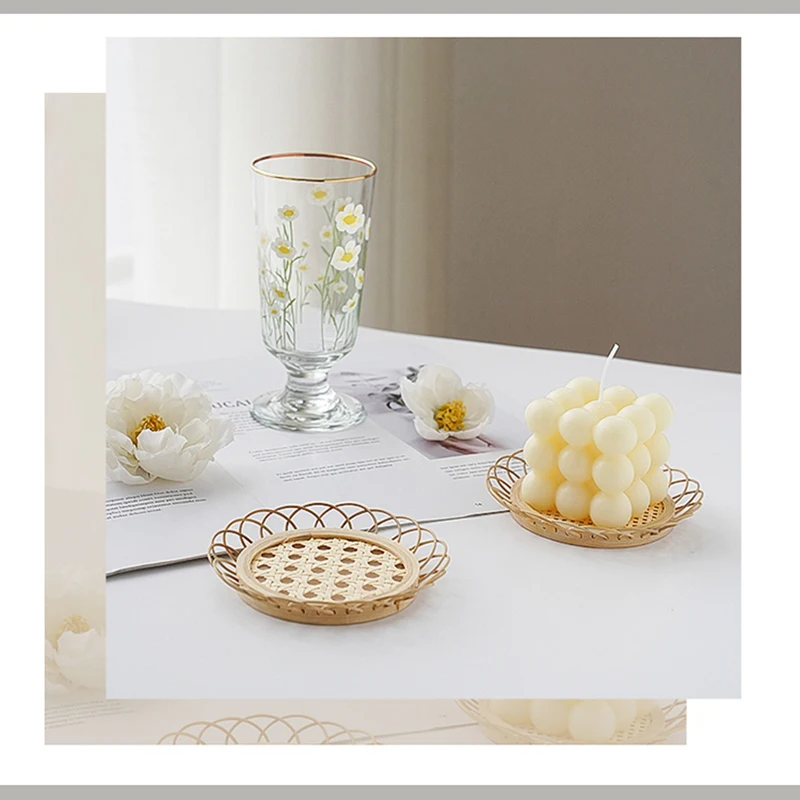 

High-Quality Hand-Woven Bamboo Mat Photography Studio Props For Food Drinks Shooting Backdrop Accessoires Fondo Para Fotografia