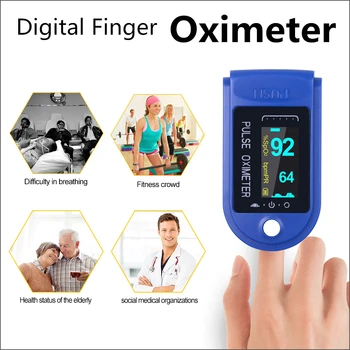 

JECPP Digital Finger Oximeter Portable Fingertip Pulse Oximeter With LED Display Automatic Switch-off Household Oxymeter