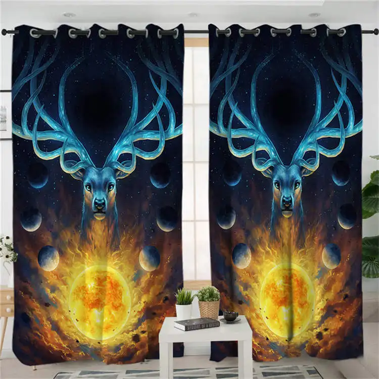 Yin и Yang драконы, черный от JoJoesArt, занавески для гостиной, 3D принт, Затемненные оконные занавески, s, животные, шторы, 1 шт., cortinas - Цвет: Celestial 1 Piece