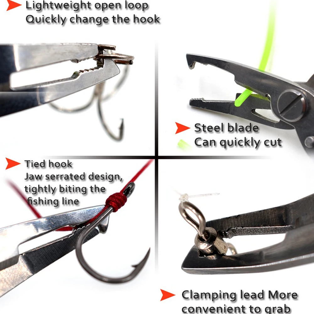 Fishing Tongs Scissors Lure Cutting Fish and Braid Line Hook Pliers Knife Bait Remover Tackle Tools Multifunction Scissors