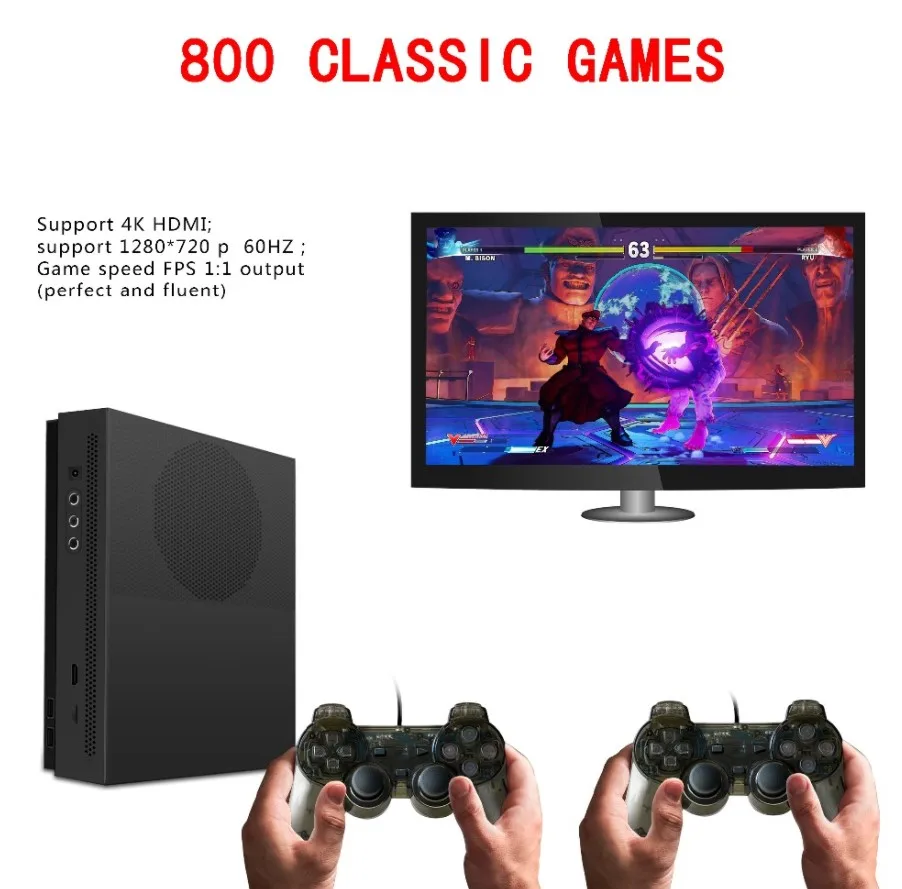 PS1 игровая консоль 64Bit 4K HD HDMI выход Ретро 800 классические Семейные Ретро игры ТВ 4G XPRO джойстик для подарка xbox ones