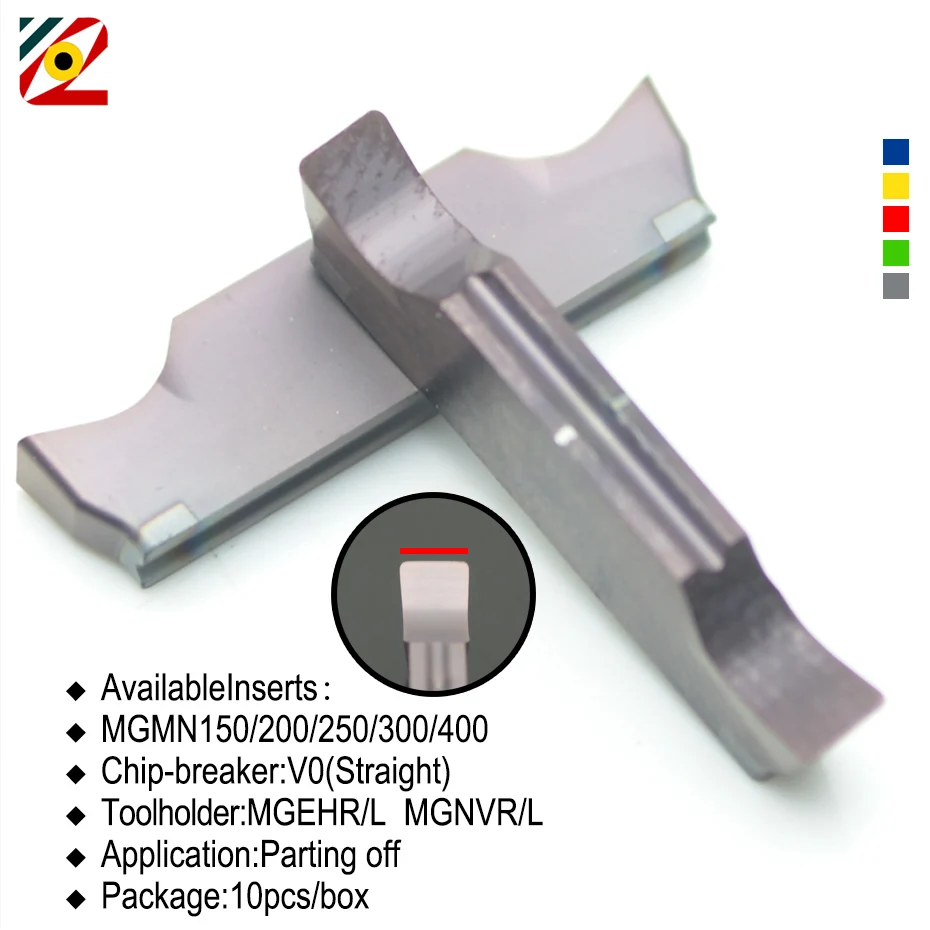 MGGN150-V 1.5mm Width Parting Grooving Insert for Cutting Aluminum for MGEHR 