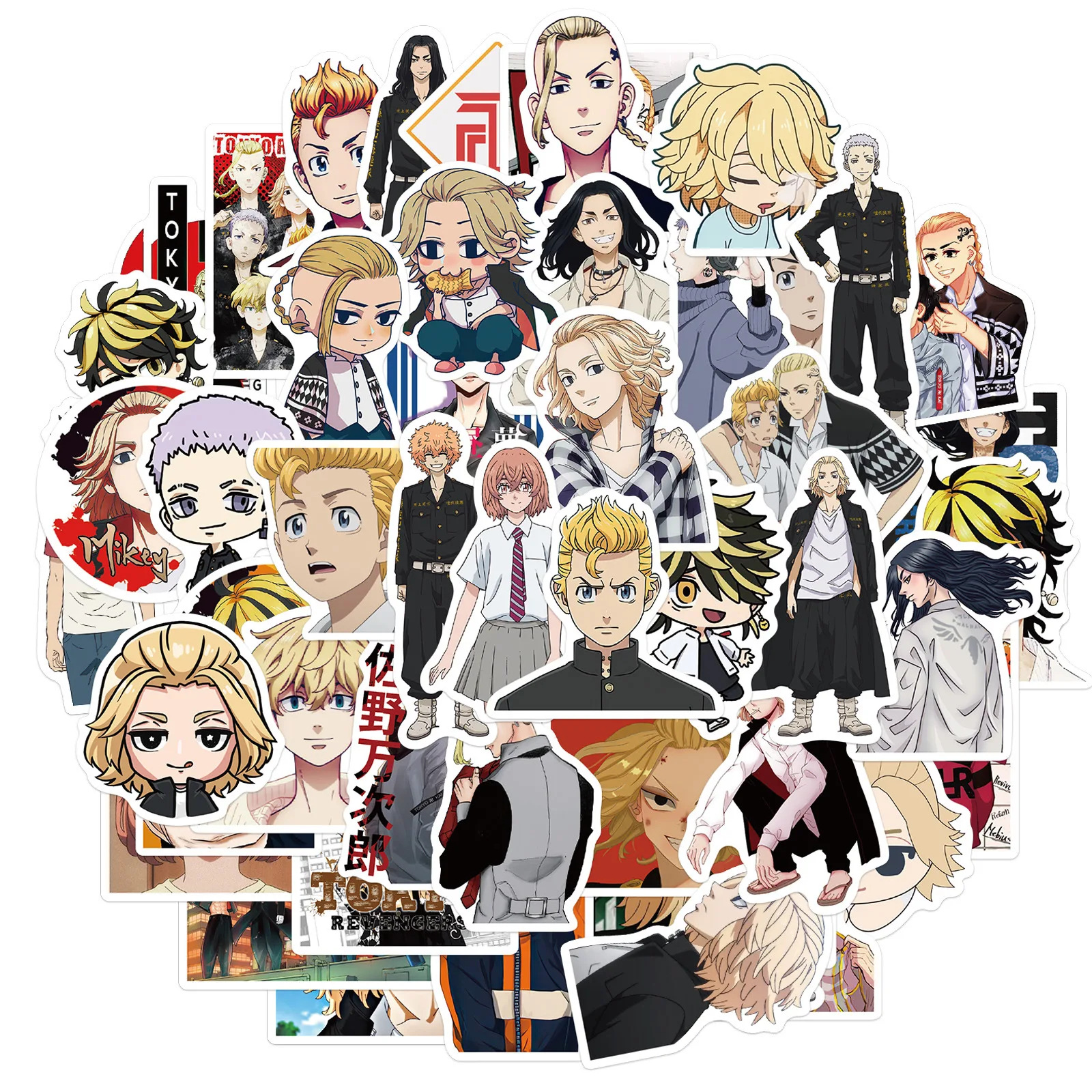 50pcs/pack Japanese anime Tokyo Revenger Stickers For Refrigerator Cars Helmet Gift Box Bicycle Guitar Notebook Skate Trunk