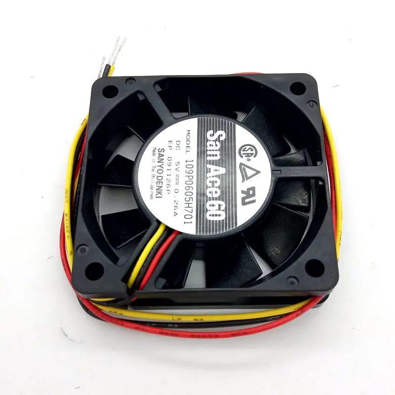 SANYO 109P0605H701 DC5V 0.26A 60*60*15 мм 3 линии Вентилятор охлаждения