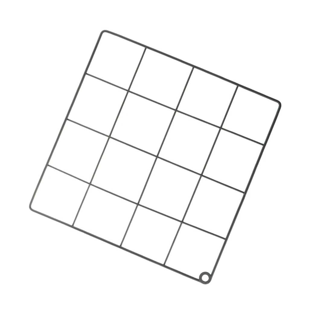 DIY Grid Photo Wall Mounted Mesh Metal Wire Display Panel Wall Art Display Organizer, Memo Board, 20x20cm