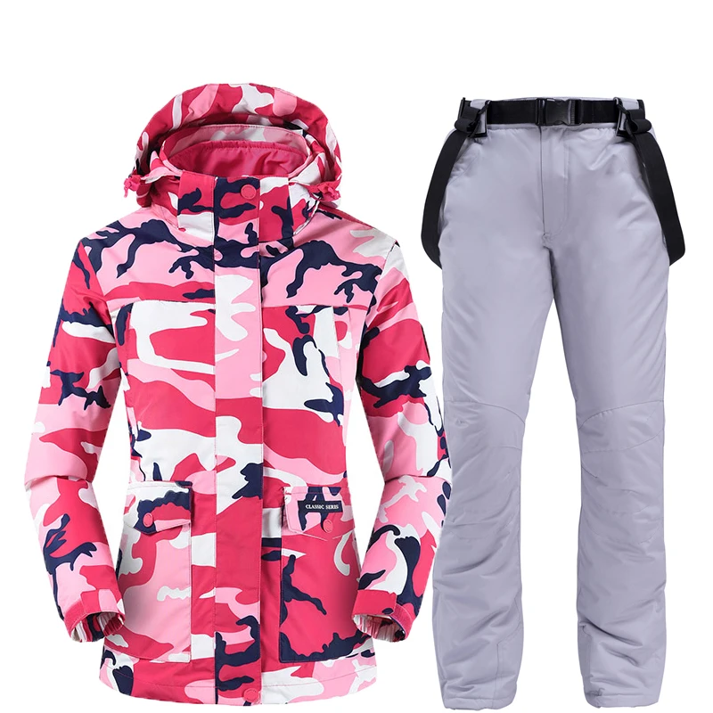 Женский комплект для сноуборда Bionic камуфляжная куртка и дышащие