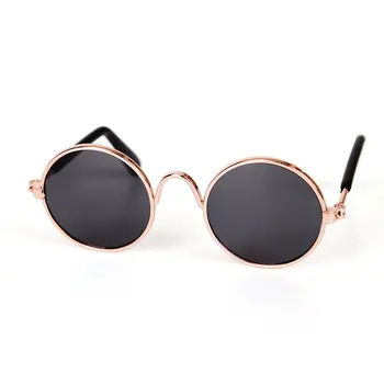 

Fashionable Pets Cats Metal Frame Sunglasses Windproof Pets Eye Wear UV Protect Sun-resistant Cats Sunglasses Accessories