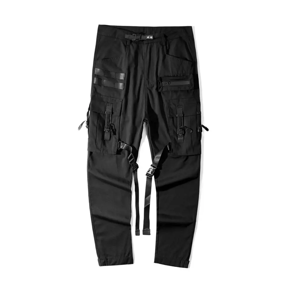 Тактические брюки карго techwear ремни ленты несколько карманов стропы теквир darkwear