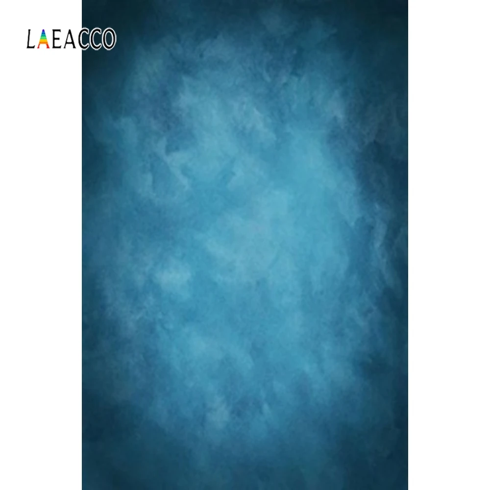 Laeacco синий градиент сплошной цвет Портрет детское питание Фото фоны индивидуальные цифровые фотографии фоны для фотостудии