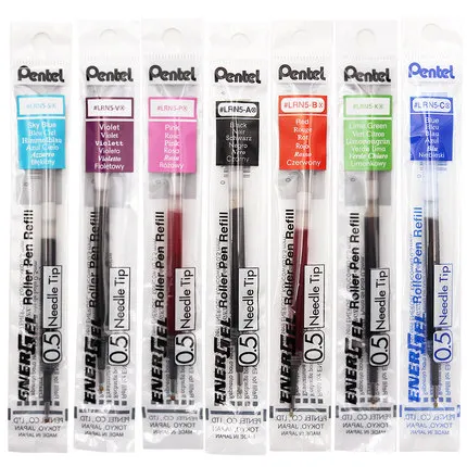3pcs Japan Pentel ENERGEL Gel Pen Refill LRN5 0.5mm Needle Tip Large-capacity Color Quick-drying Ink 12 Colors Available | Канцтовары