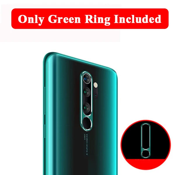 only Green ring Закаленное стекло для Xiaomi Redmi Note 7 Pro металлическое защитное кольцо для объектива камеры для Redmi Note 8 Защитная крышка для экрана телефона - Цвет: only Green ring