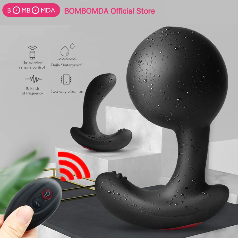 Wireless Remote Control Male Prostate Massager Inflatable Anal Plug Vibrating Butt Plug Anal Expansion Vibrator Sex Toys For Men