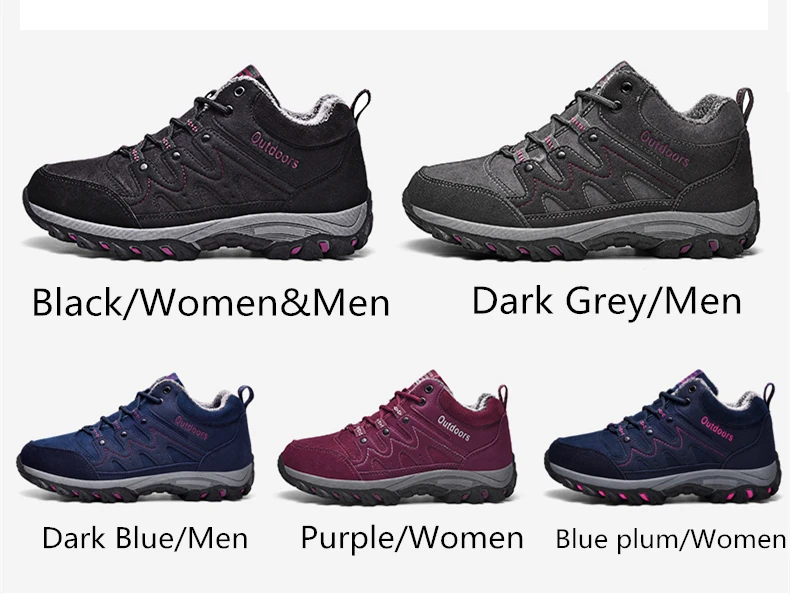 Зимняя мужская повседневная обувь; уличные зимние ботинки на меху; botas mujer; ботильоны; женские черные кожаные кроссовки; износостойкая нескользящая обувь