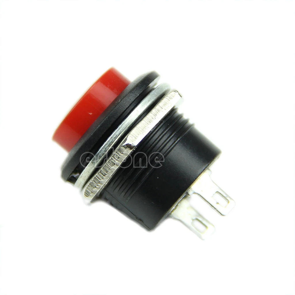 

New Momentary SPST NO Red Round Cap Push Button Switch AC 3A/250V