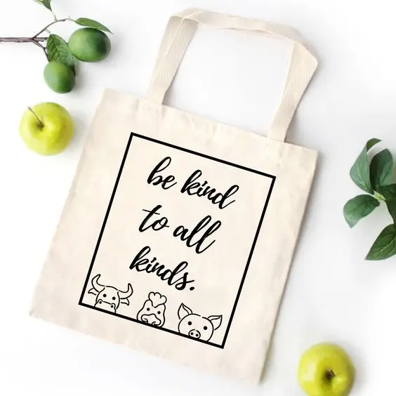 Be kind To All kind s Vegan Tote Bag многоразовый пакет для покупок графическая Женская Холщовая Сумка для покупок модные сумки на плечо на молнии